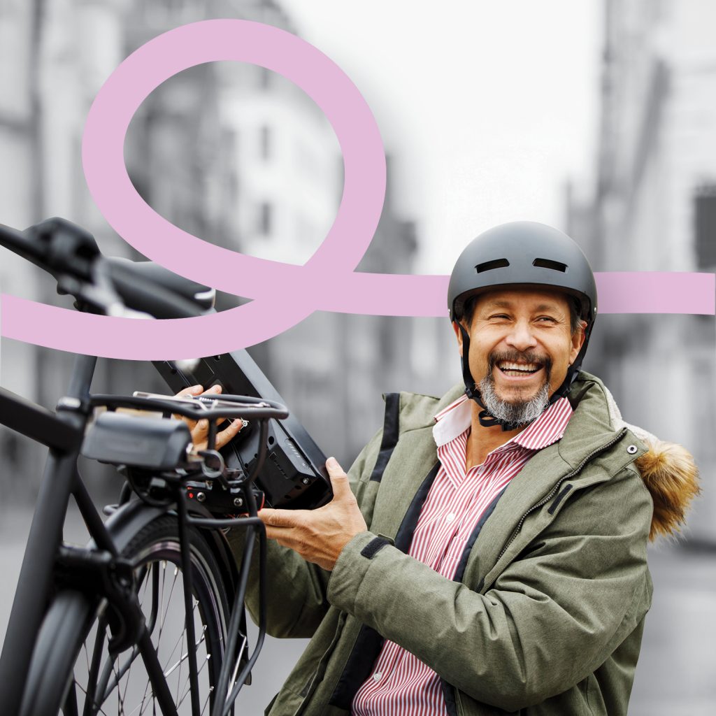 Man with bike