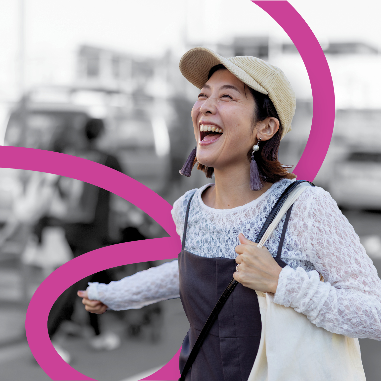 Woman smiling